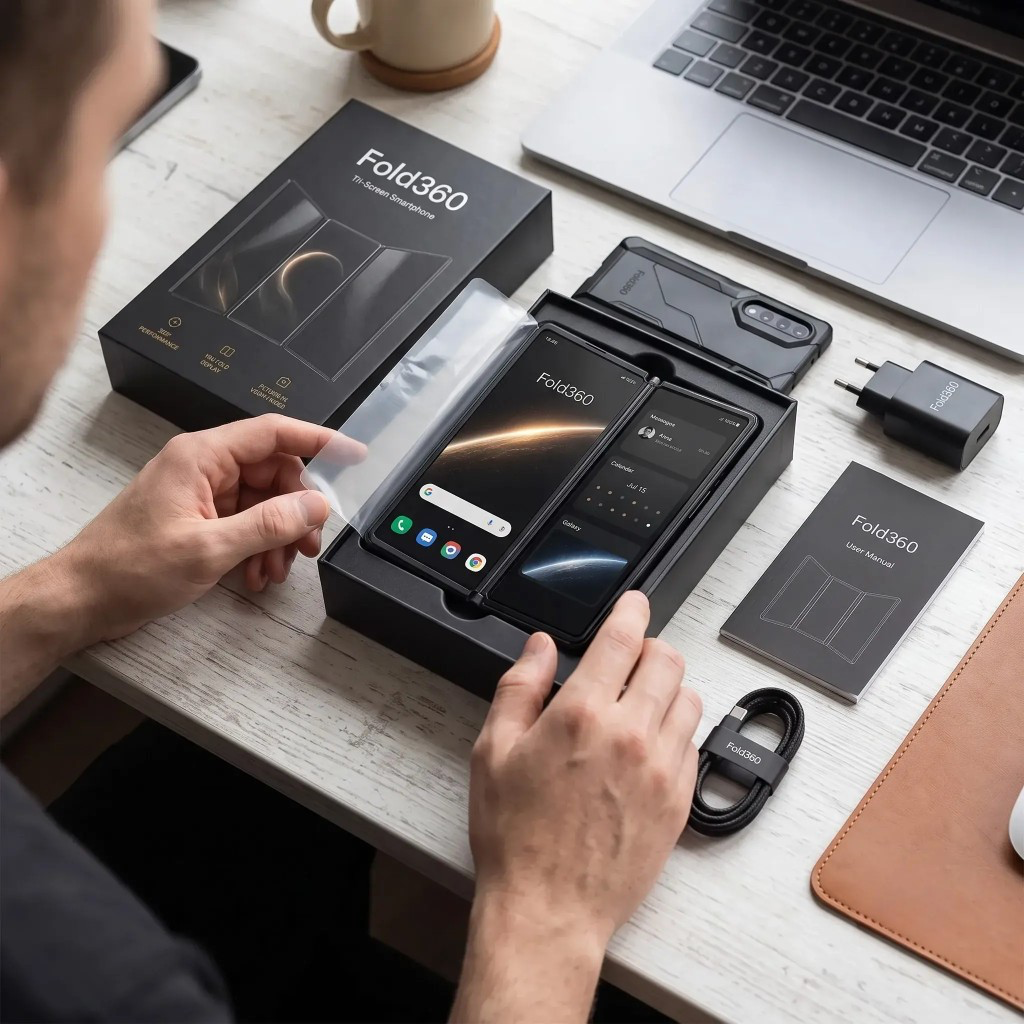 Unboxing Fold360™ z etui i ładowarką